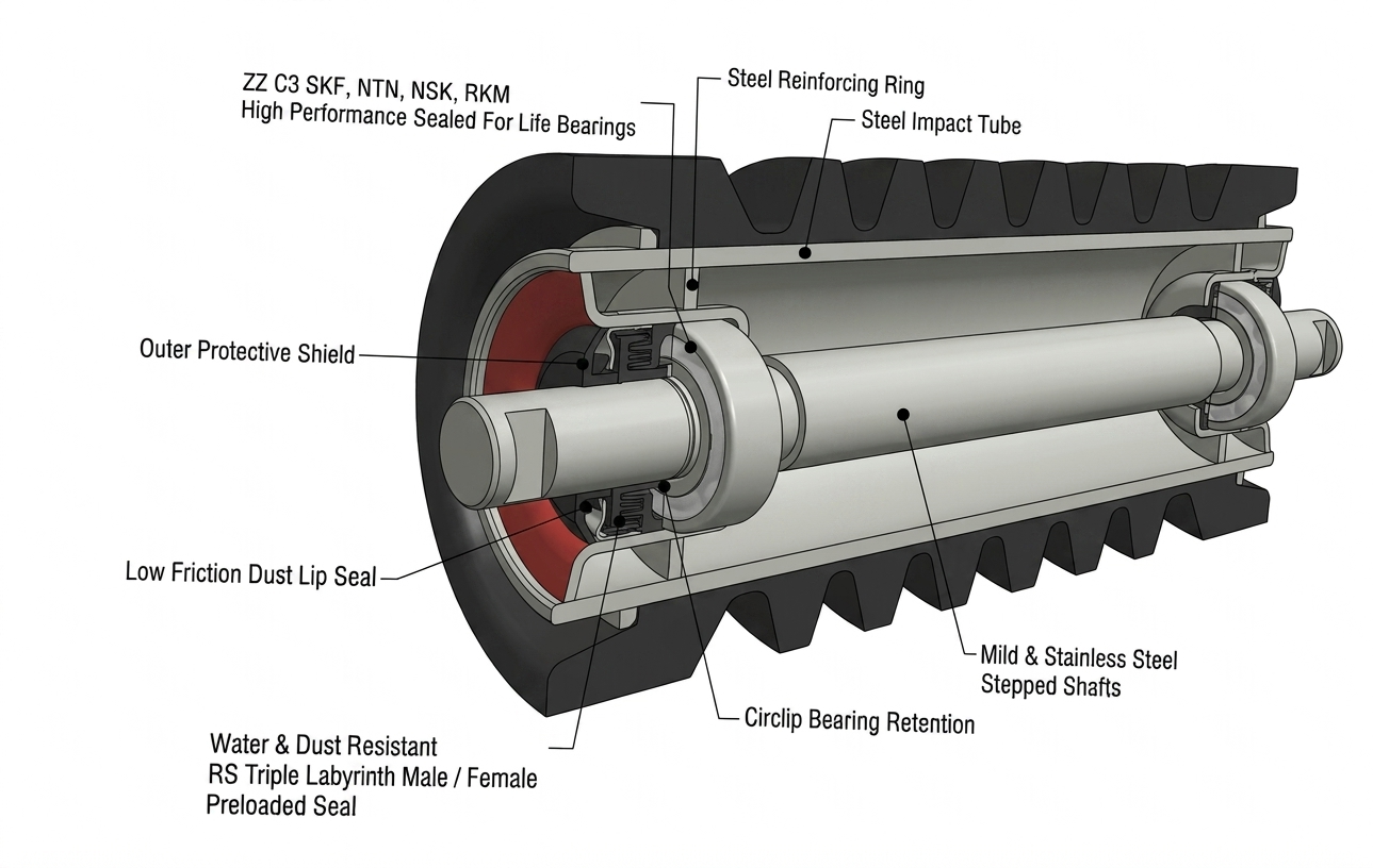 Impact Conveyor Roller (Manufacturer Grade)